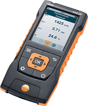testo 440 dP - IAQ measuring instrument including differential pressure sensor